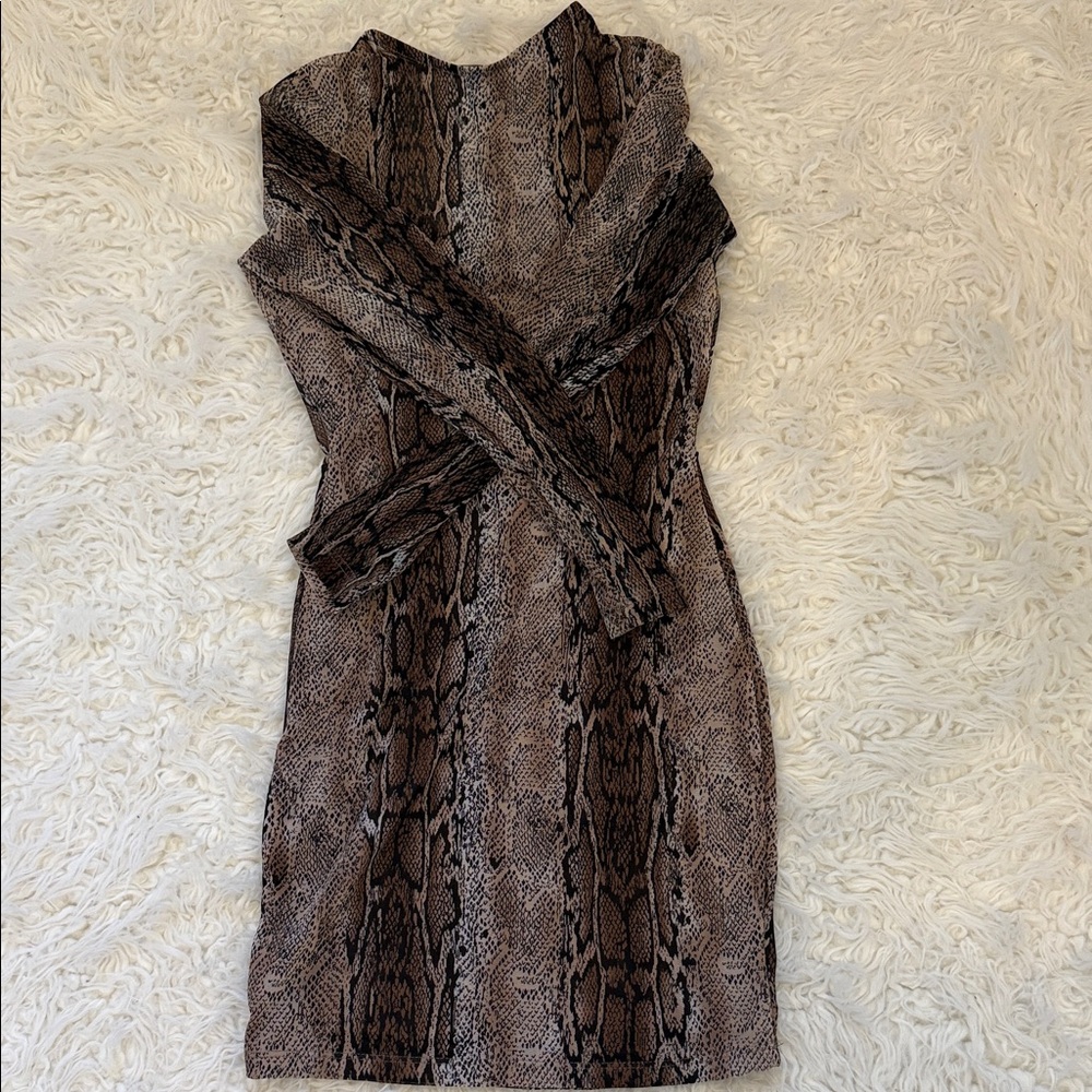 Elegant Snake Print Dress